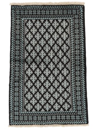 Oriental Baluch Rug 81X124 Black/Dark Grey Wool, Persia