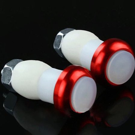 2ST Cykelstyre Light End Plug Light RÖD - spot försäljning