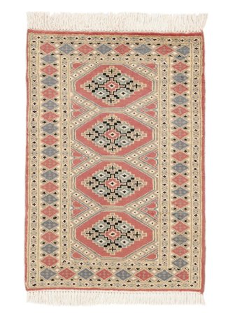 Pakistan Bokhara 2Ply Rug Oriental Orange/Beige (Wool, Pakistan)