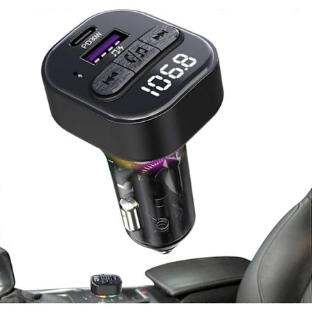 Trådlös FM-sändare för bil, 5.3 Radio Mp3-adapter, FM-sändare för bil med (FMY)