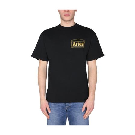 Aries T-Shirts svart, unisex, unisex, Storlek: M