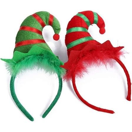 2 kappaletta jouluhiuspantaa, monivärinen keijuhiuspanta, jossa on 3