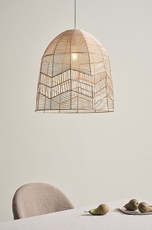 Jotex - Loftlampe Elise outer: champagne color leather /inside: offwhite color velvet - SUNAN - Køb Loftlamper hos Jotex