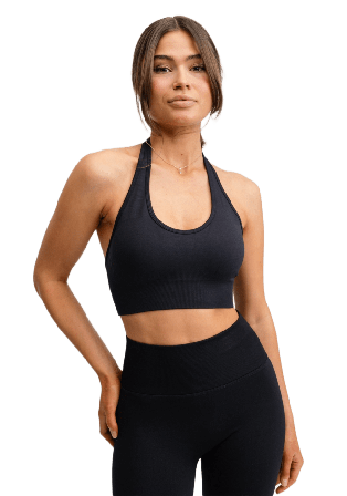 Drop of Mindfulness Seamless Halterneck Sports Bra Träningskläder Dam Svart XL