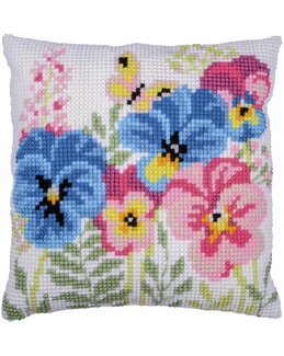 Kirjontapakkaus Tyyny Orvokit