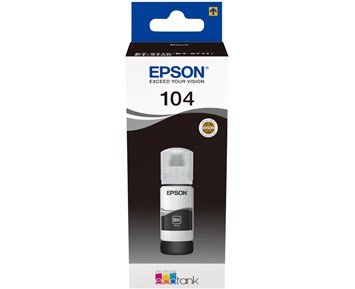 Epson T104 Black EcoTank ink - Svart påfyllnadsbläck Epson T104