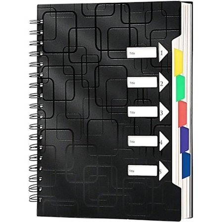 Spiralblock för arbete, 120 sidor, spiralbunden anteckningsbok, linjerad med marginal, A5-storlek