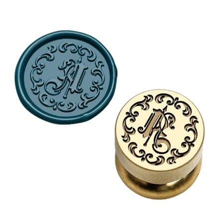 Præget Seglvoks Stempelhoved Gotisk Ild Lak Segl Stempel Messing DIY Scrapbooking Kuvert Lykønskningskort Dekoration