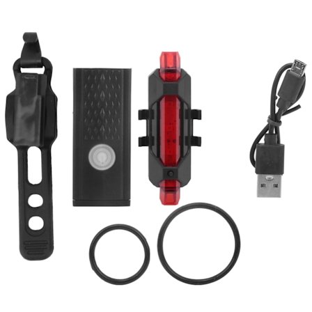 Sykkellys foran og bak, USB-oppladbare, supersterke sykkellykter foran og bak