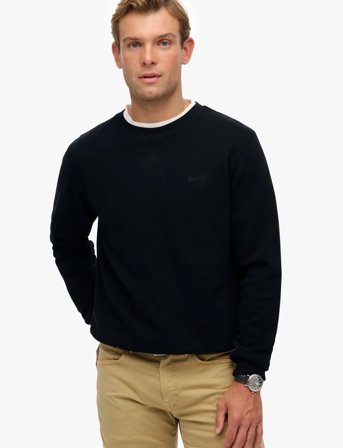 Superdry Essential Logo Crew Sweatshirt - Black - XXXL