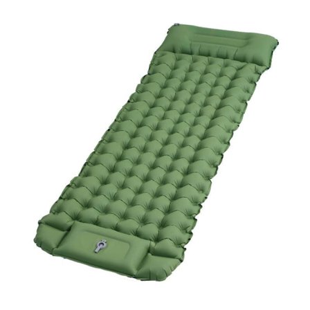 Selvopustende Liggeunderlag, Vandafvisende Campingmadras, Udendørs Ultralet Luftmadras med Fodpumpe_TF_TF