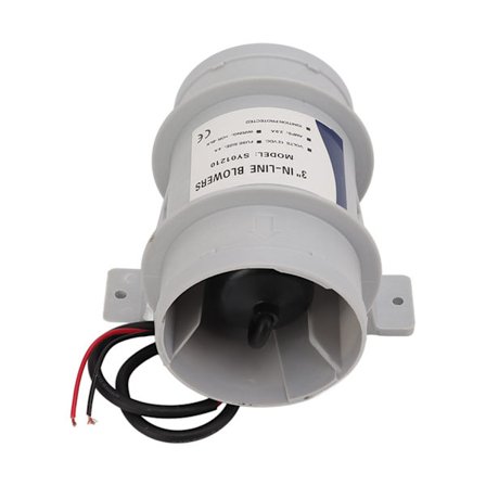 3 Tommer 12V Stille Inline Vifte Inline Marine Lense Luftvifte for Yachter Båter Luftsirkulasjon