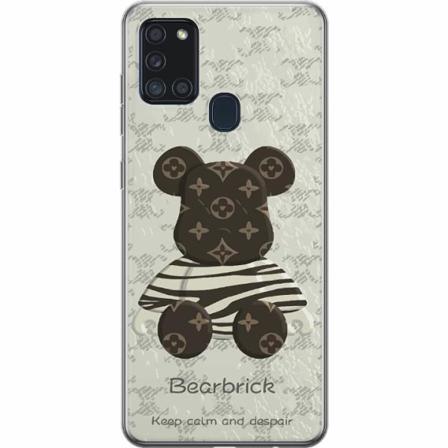 Samsung Galaxy A21s Genomskinligt Skal Brown Bear