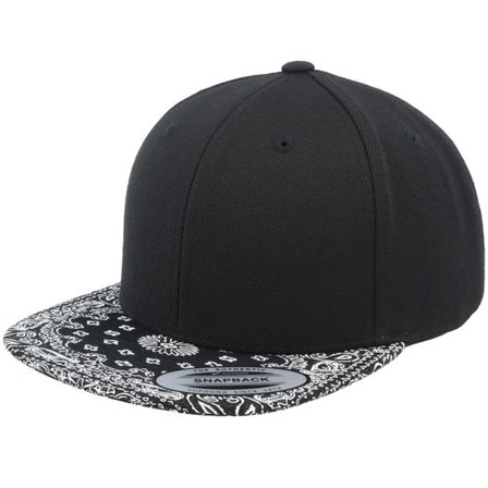 Yupoong - Svart snapback Keps - Kids Black/Paisley Snapback @ Hatstore