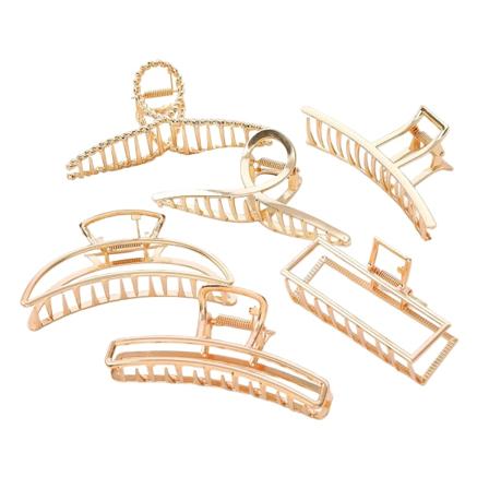 6-pack legerat hårnålsset utan blekning för badsmink Guld