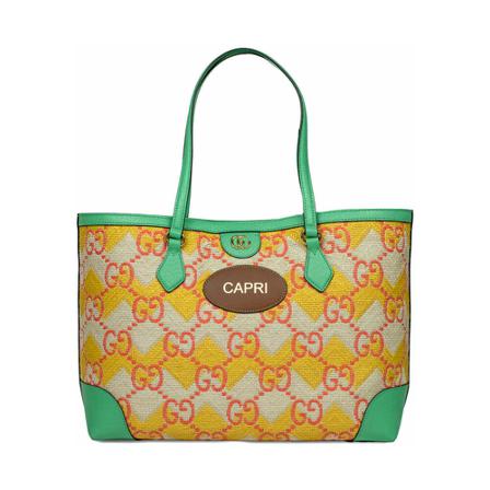 Gucci Vintage, Pre-owned Shoulder Bag Geel, Dames, Maat:ONE Size,stof