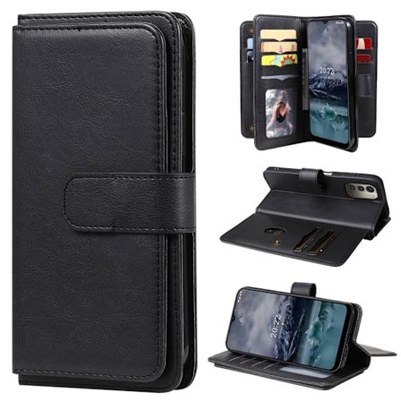 Nokia G11 / Nokia G21 fodral med 10 fickor - Svart