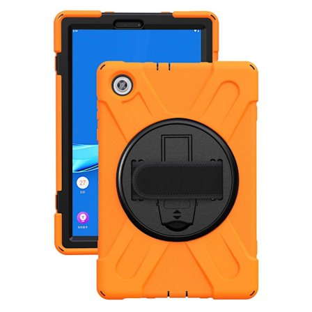 Lenovo Tab M10 HD Gen 2 360 graders kickstand + hybridfodral i silikon - Orange