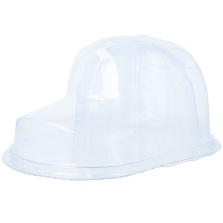 Hatstore - Vit Tillbehör - Transparent Curved Brim Hat Box @ Hatstore