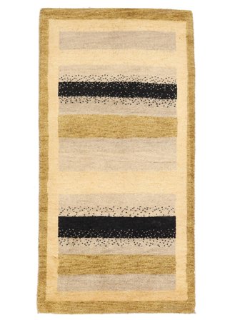 Anudada A Mano Gabbeh Indo Fine Alfombra 73X143 De Lana Naranja/Beige Pequeño
