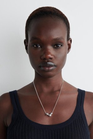 COS Women's Bubble Pendant Necklace in Silver-coloured