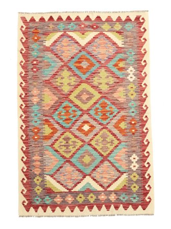 Kilim Afghan Old Style Rug 104X157 Brown/Dark Red Wool, Afghanistan
