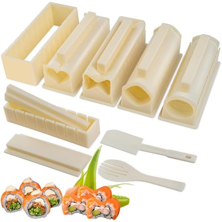 Päivitetty Sushi Making Kit Deluxe Edition, jossa on täydellinen Sushi-setti 10 kpl P