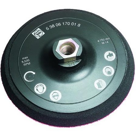 Fein 63806030004 Støttetallerken M14, for lammefell, Ø 170 mm, Maskintilbehør & forbruk