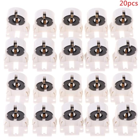 T8/G13 Lysrørfeste Varmebestandig Lampefeste Lys 20STK