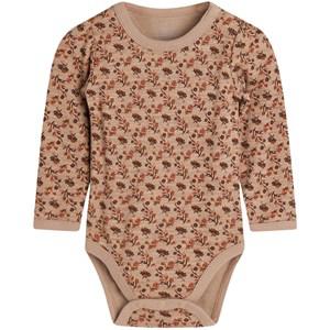 Hust&Claire Badia Printed Baby Body Biscuit Melange 80 cm - All in ones - 80 cm - Brown