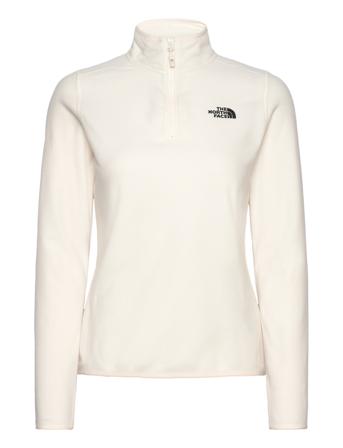 W 100 Glacier 1/4 Zip - Eu Sport Sweatshirts & Hoodies Fleeces & Midlayers Cream The North Face
