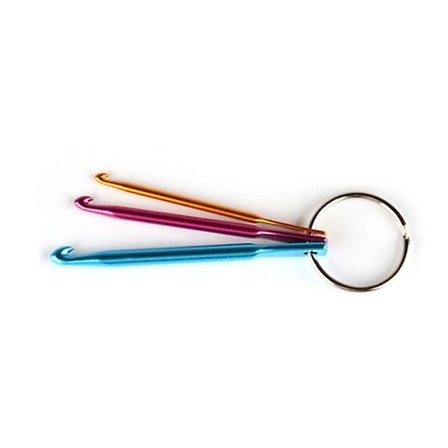 3st Mininyckelring Aluminium Virknålar Stickor Hantverksverktyg