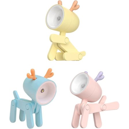 Mini LED-nattlampa, justerbar dekorativ hjortlampa, nattlampa