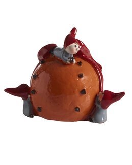 Dekoration Clementin med Lille-Nisser Orange