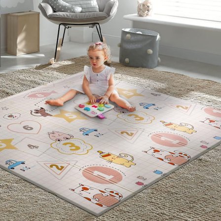 Reversibel Stor Baby Leke Matte for Kryping