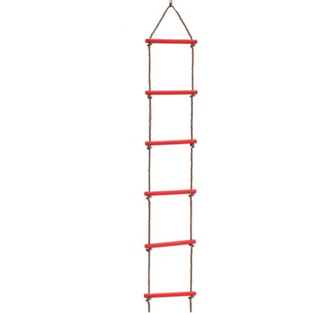 Barn Klättring Repstege Gunga Tillbehör Gunga Lekplats Stege Barn Trädstege Leksak Röd