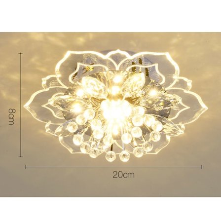 20cm 9W Moderne Krystall LED Taklampe Gang Gul-B