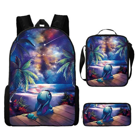 Ny stil tegneserie tredelt skolesekk for grunnskole- og ungdomsskoleelever