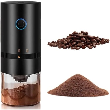 Bærbar Elektrisk Kaffekværn, USB Genopladelig Elektrisk Mini Kaffekværn med Flere Formalingsindstillinger