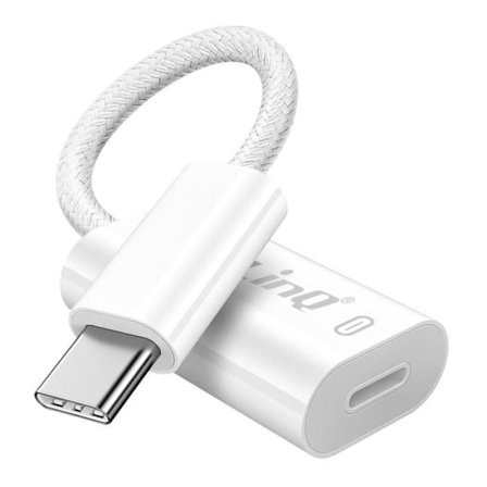 USB C til Lightning-adapter - LinQ - Hurtigopladning 60W - Kompatibel med iPhone 15/16 - Hvid
