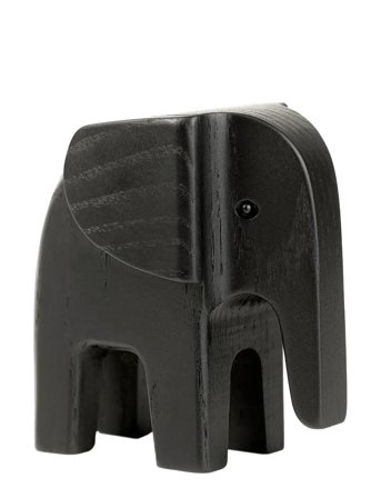 Elephant Home Decoration Decorative Accessories-details Wooden Figures Black Novoform