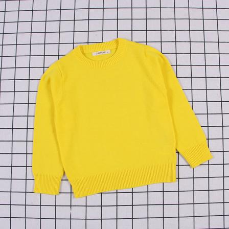 Barn Långärmad Enfärgad Sweatshirt Stickad Basic Pullover