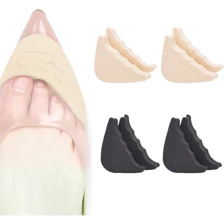 Gjenbrukbare tåfyllingsinnlegg, justerbar tåpluggsko for store innlegg for kvinner menn Pumps Flats Sneakers (4 par)