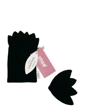 Imse Vimse Labia Pads, Black 10-Pack - Black - ONE SIZE