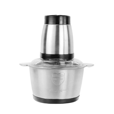 Matbereder i rustfritt stål 2L Elektrisk matbereder Kjøttkvern Mikser Blender_QF