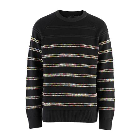 PS By Paul Smith, Round-neck Knitwear Zwart, Heren, Maat:XL