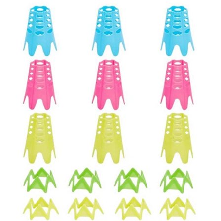 20 stk. Golfsimulator-tees til hjemmet, udendørs indendørs Golf-tees Simulator Træningsøvelse, Pakke med 10 høje & 10 små gule