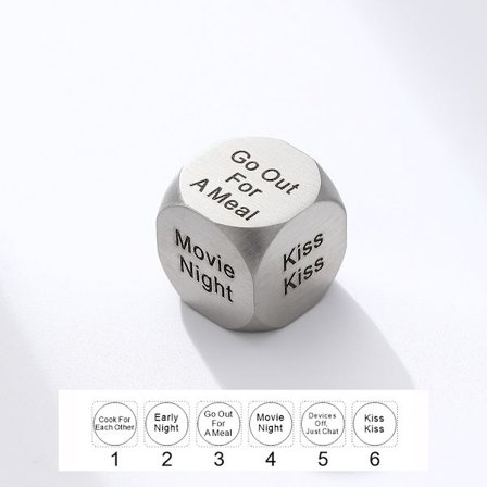 Beslutnings-Terninger MovieNight Tangle Disorder Gospel Valentinsdag Dating Rustfrit Stål