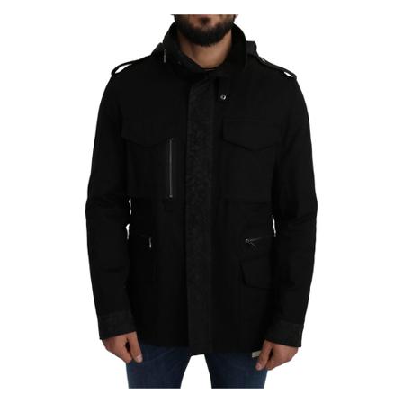 Dolce & Gabbana Solid Jacquard Jacket , Zwart , Heren , Maat: L
