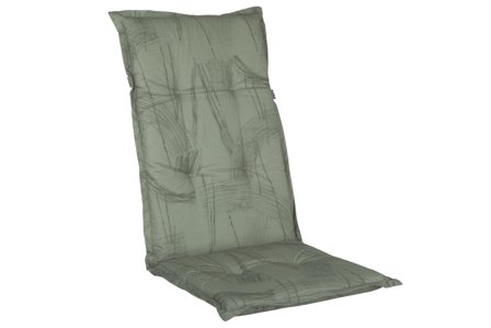 Brafab Naxos Stolsdyna hög rygg Grön mönster, Utemöbler